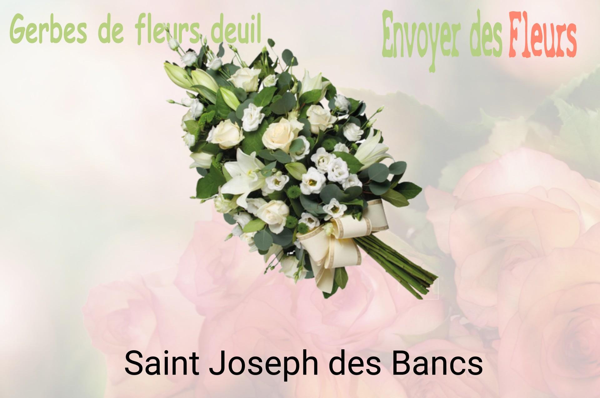 Gerbe de fleurs de deuil livrée à Saint-Joseph-des-Bancs